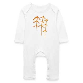 Fir Runes / Forest Symbol - Baby Organic Romper - white - Front