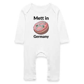 Mett in Germany - Baby Bio Strampler - Weiß - Vorne