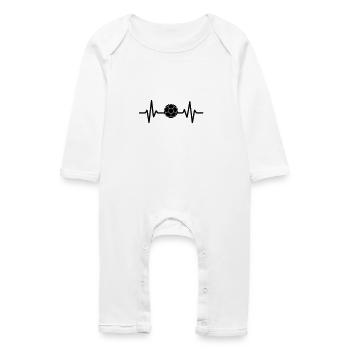 Battement de cœur de handball - Grenouillère bio Bébé - blanc - Devant