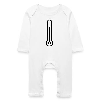 Thermometer - Baby Bio Strampler - Weiß - Vorne