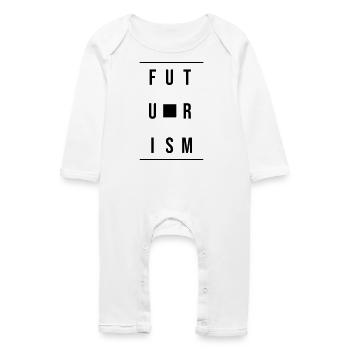 futurisme - Grenouillère bio Bébé - blanc - Devant