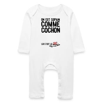 dick wie Diebe citation1 Begriff - Baby Bio Strampler - Weiß - Vorne