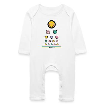 Eye test Happy - Baby Organic Romper - white - Front