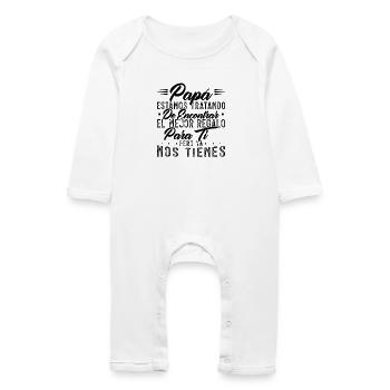 Vatertag Mann Papa Tochter Sohn Geschenk Vater - Baby Bio Strampler - Weiß - Vorne