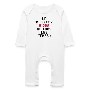 Rider / Ride / Rideuse / Sport Extrême - Grenouillère bio Bébé - blanc - Devant