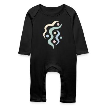 Yoga design_12 - Grenouillère bio Bébé - noir - Devant
