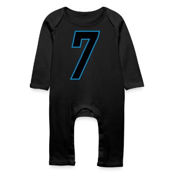 number_7 - Baby Bio Strampler - Schwarz - Vorne