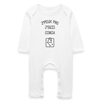 Coach / Entraîneur / Sport / Foot / Coaching - Grenouillère bio Bébé - blanc - Devant