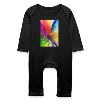 Splashes of color - Baby Organic Romper - black - Front