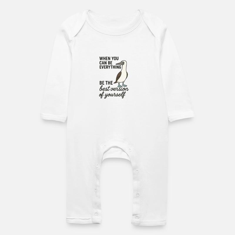 Blaufußtölpel - Beste version - Baby Bio Strampler - Weiß