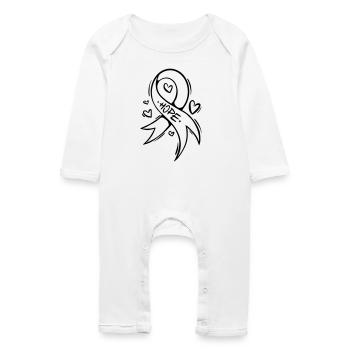 Cœur en boucle cancéreuse Hope - Grenouillère bio Bébé - blanc - Devant