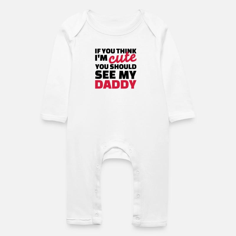 Papa - Baby Bio Strampler - Weiß