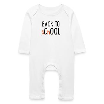 back to school - Baby Organic Romper - white - Front