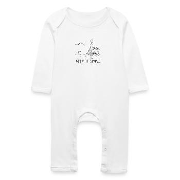 Keep it simple Surfen - Baby Bio Strampler - Weiß - Vorne