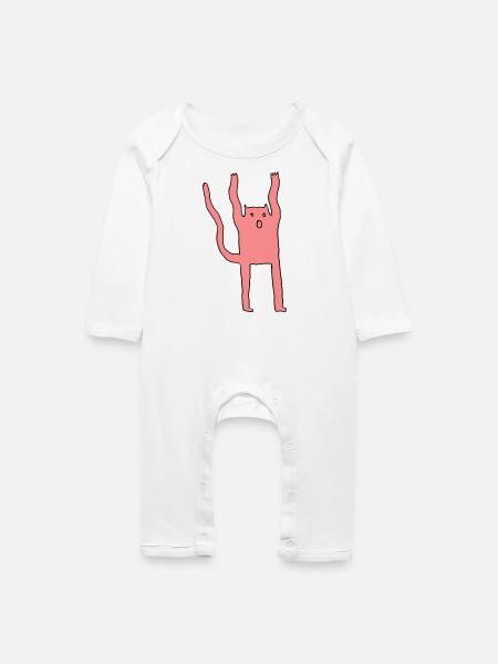 Ailurophobie, Buh-Katz - Baby Bio Strampler - Weiß