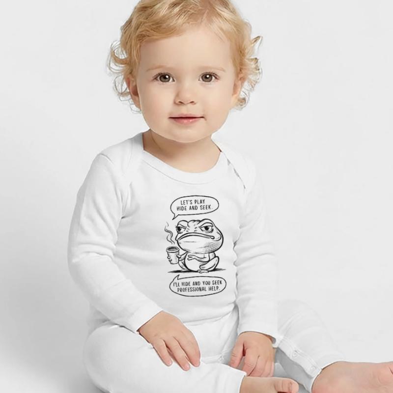 Cache-cache Grenouillère bio Bébé