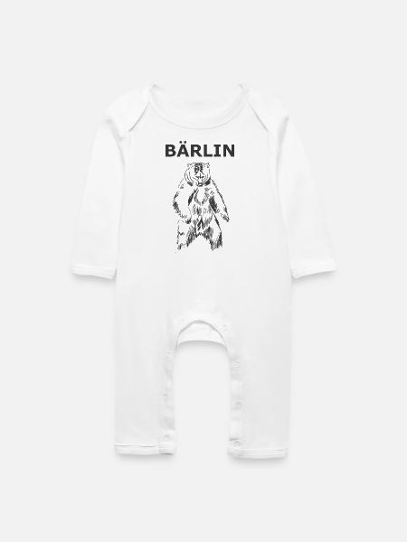 Berliner Bär - Baby Bio Strampler - Weiß