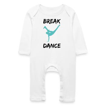Breakdancer bboy - Grenouillère bio Bébé - blanc - Devant