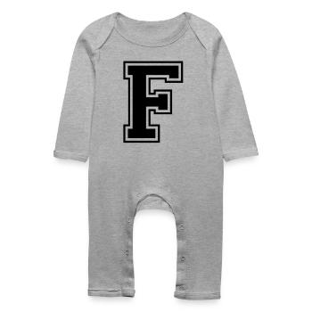 f - Baby Bio Strampler - Grau meliert - Vorne