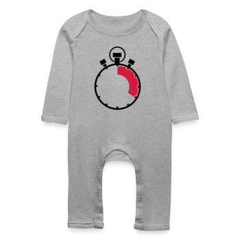 stoppuhr_02 - Baby Organic Romper - heather grey - Front