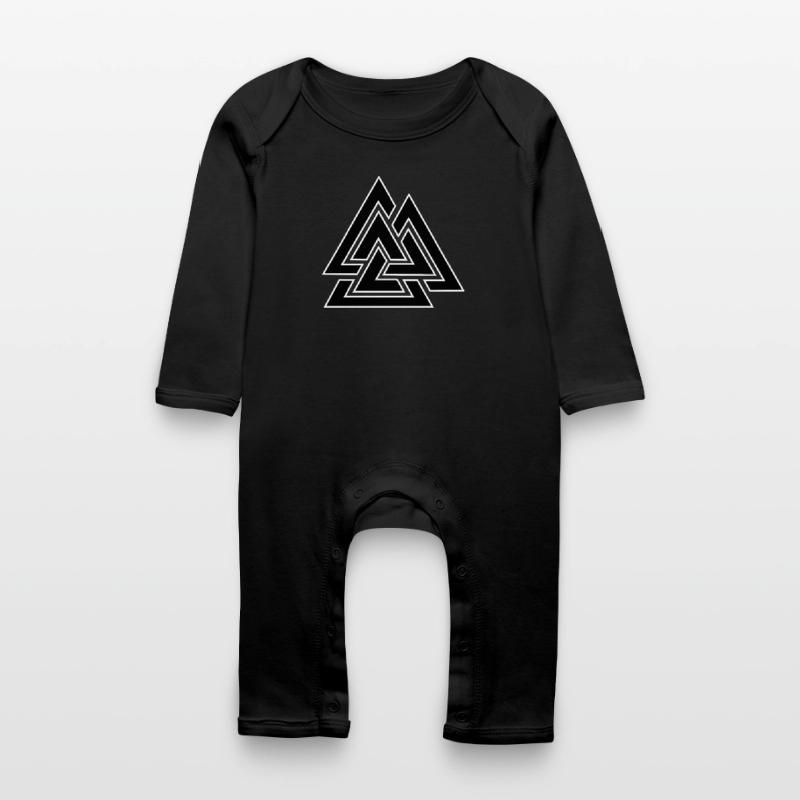 Triangular intertwined pattern Baby Organic Romper