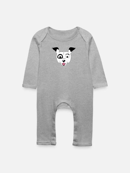 Mohn - Baby Bio Strampler - Grau meliert