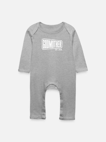 Patentante Est. 2026 - Baby Bio Strampler - Grau meliert