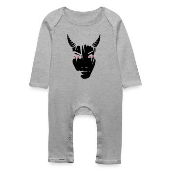 Devil girl - Baby Organic Romper - heather grey - Front