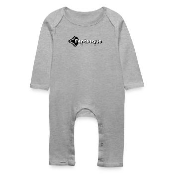 Fantasque Noir et Blanc - Grenouillère bio Bébé - gris chiné - Devant