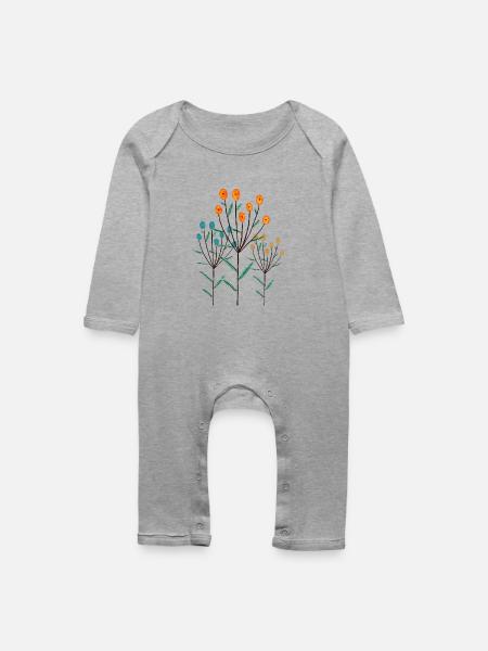 Pflanzen - Baby Bio Strampler - Grau meliert