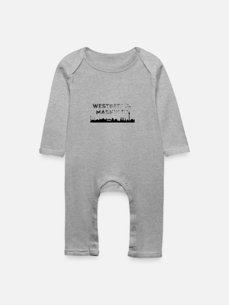 Westberlin maskulin - Baby Bio Strampler - Grau meliert