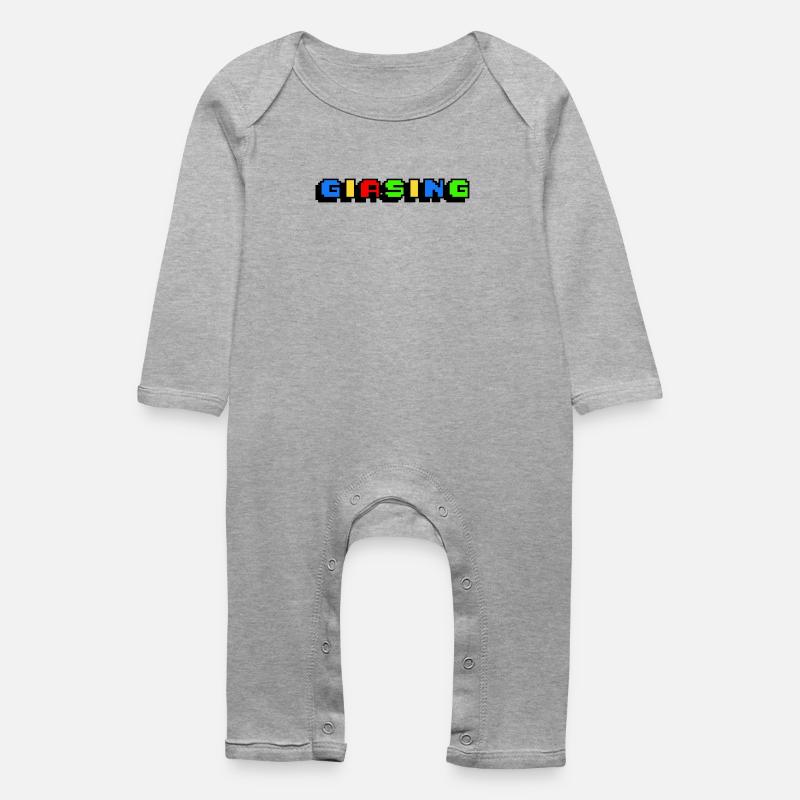 Giasing Pixel Giesing Munich 089 Minga - Grenouillère bio Bébé - gris chiné
