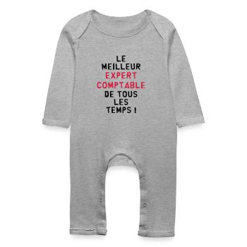 Expert Comptable / Comptabilité / Comptable / - Grenouillère bio Bébé - gris chiné - Devant