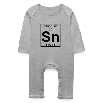 Element 050 - Sn (stannum) - Full - Baby Bio Strampler - Grau meliert - Vorne