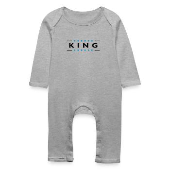 King - Baby Organic Romper - heather grey - Front