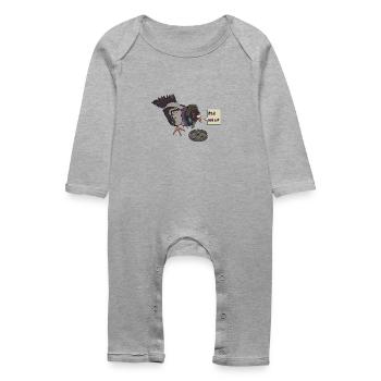 Traurige Taube - Baby Bio Strampler - Grau meliert - Vorne