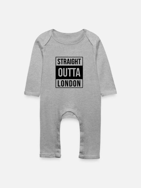 london - Baby Bio Strampler - Grau meliert