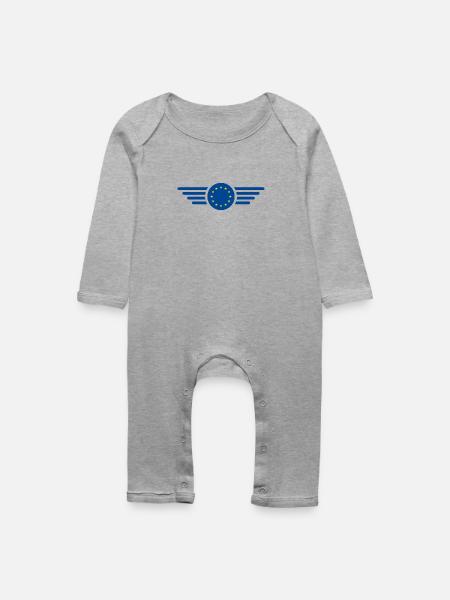 EU-Style: Modisch und vereint - Baby Bio Strampler - Grau meliert