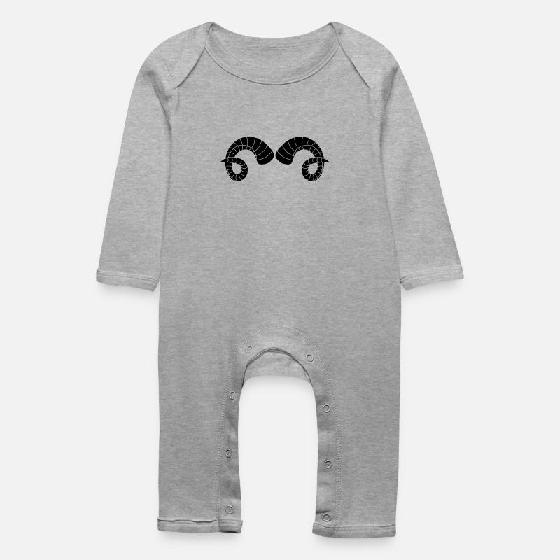 cornes - Grenouillère bio Bébé - gris chiné