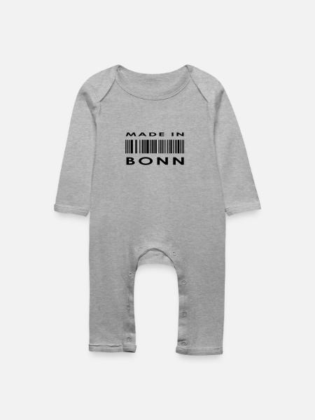 Bonn - Baby Bio Strampler - Grau meliert
