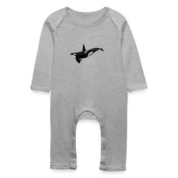 Orca - Baby Organic Romper - heather grey - Front