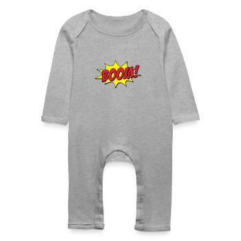 BOOM! Comic - Baby Bio Strampler - Grau meliert - Vorne