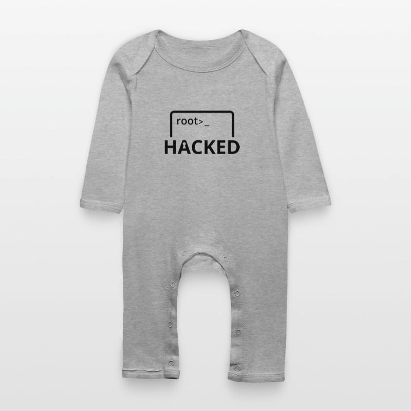 Hacked Hacker Informatiker Computer Programmierer Baby Bio Strampler