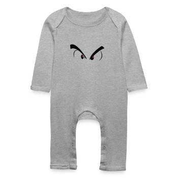 bad eyes - Baby Organic Romper - heather grey - Front
