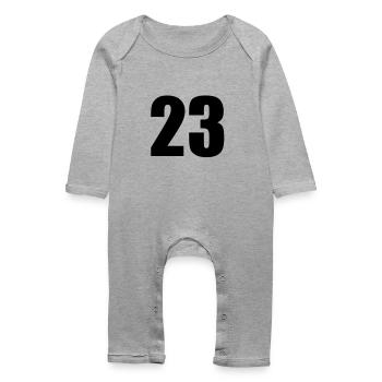 23 - Baby Organic Romper - heather grey - Front