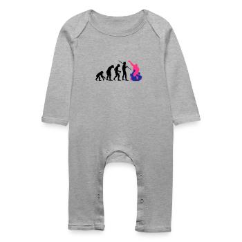 Evolution des Mannes - MMA - Baby Bio Strampler - Grau meliert - Vorne