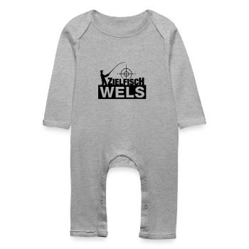 wels_zielfisch__f1 - Grenouillère bio Bébé - gris chiné - Devant