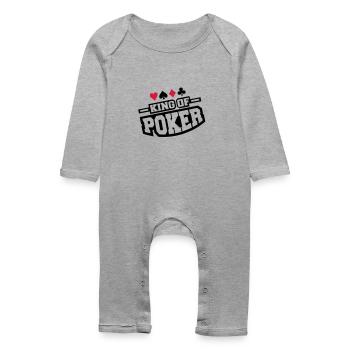king_of_poker_design_c2 - Grenouillère bio Bébé - gris chiné - Devant