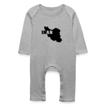Iran (ID: 002004) - Grenouillère bio Bébé - gris chiné - Devant