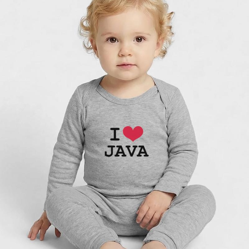 I Love Java [Developer / Geek] Baby Organic Romper